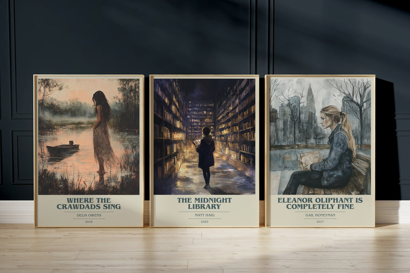 Contemporary Fiction: Where The Crawdads Sing, The Midnight Library, Eleanor Oliphant Is Completely Fine framed art prints