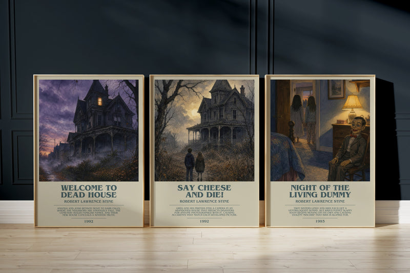 Goosebumps Classics: Welcome to Dead House, Say Cheese and Die!, Night of the Living Dummy framed art prints