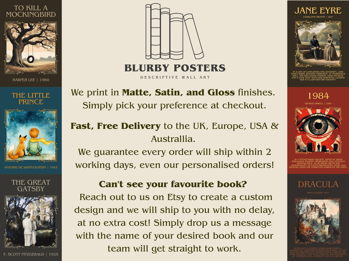 Gone with the Wind book poster packaging – museum-quality print rolled in protective tube