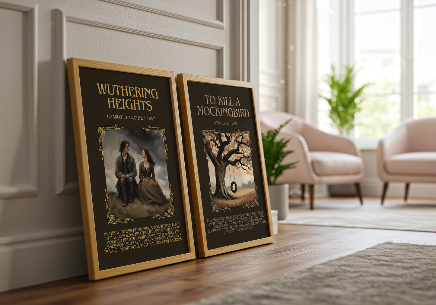 To Kill a Mockingbird by Harper Lee Descriptive, High Quality Poster Print. Free Delivery Wall Art. Author and Blurb Book/Novel Artwork