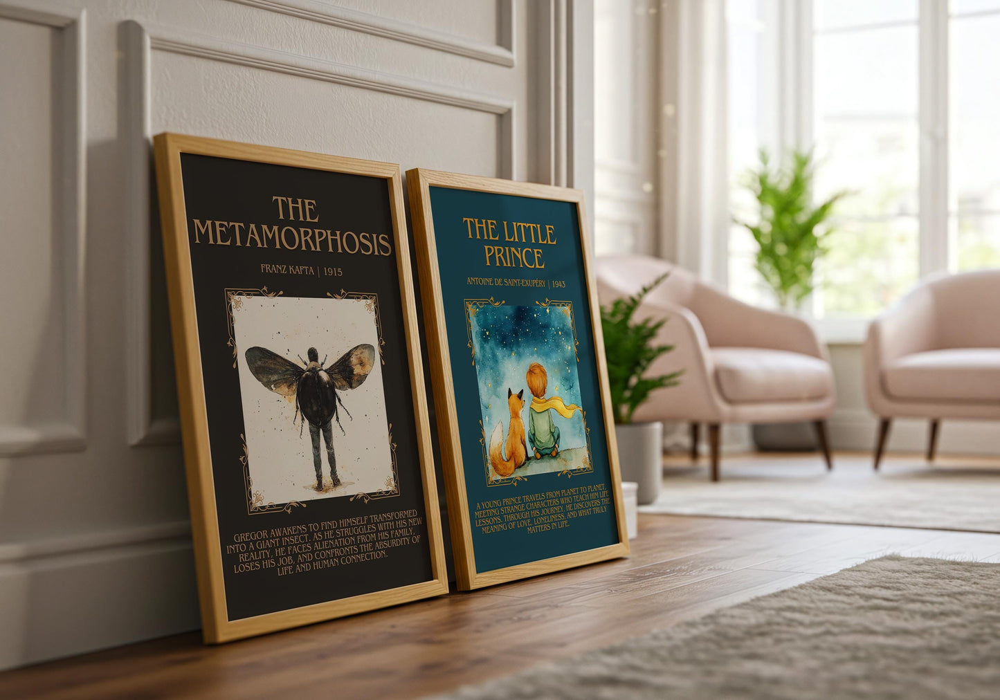 The Metamorphosis by Franz Kafka Descriptive, High Quality Poster Print. Fast, Free Delivery Wall Art. Author and Blurb Book/Novel Artwork