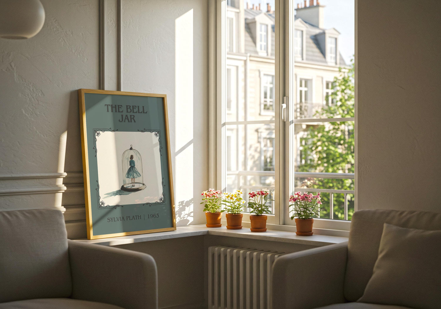 The Bell Jar by Sylvia Plath High Quality Poster Print. Fast, Free Delivery Wall Art. Author, Title Book/Novel Artwork. Minimalist
