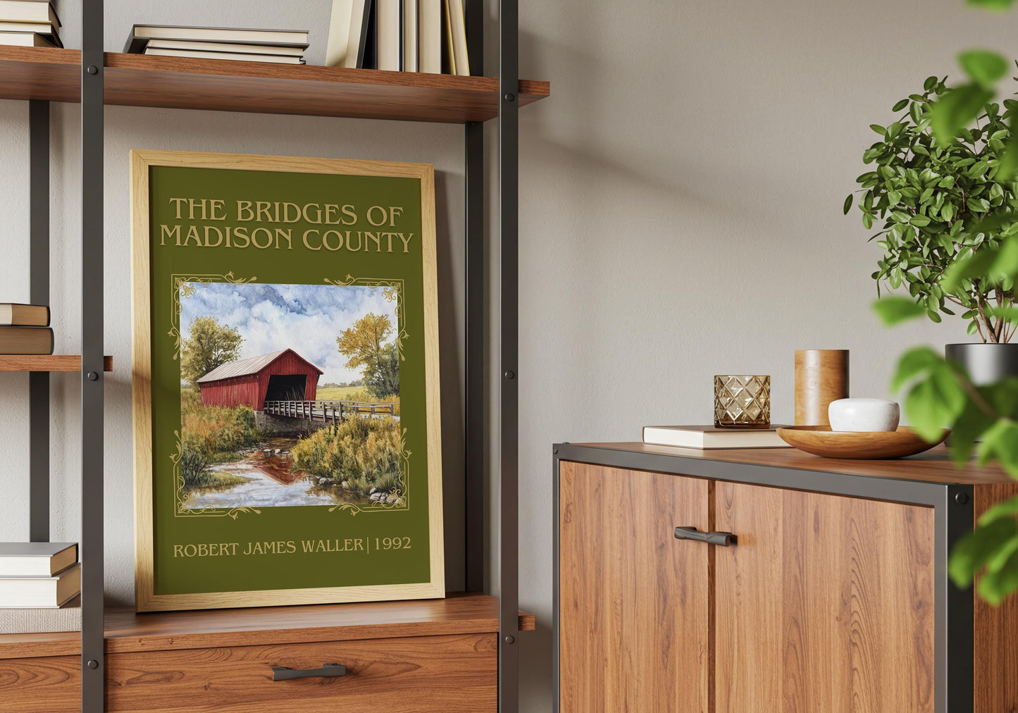 The Bridges of Madison County by Robert James Waller High Quality Poster Print. Free Delivery Wall Art. Author and Blurb Book/Novel Artwork