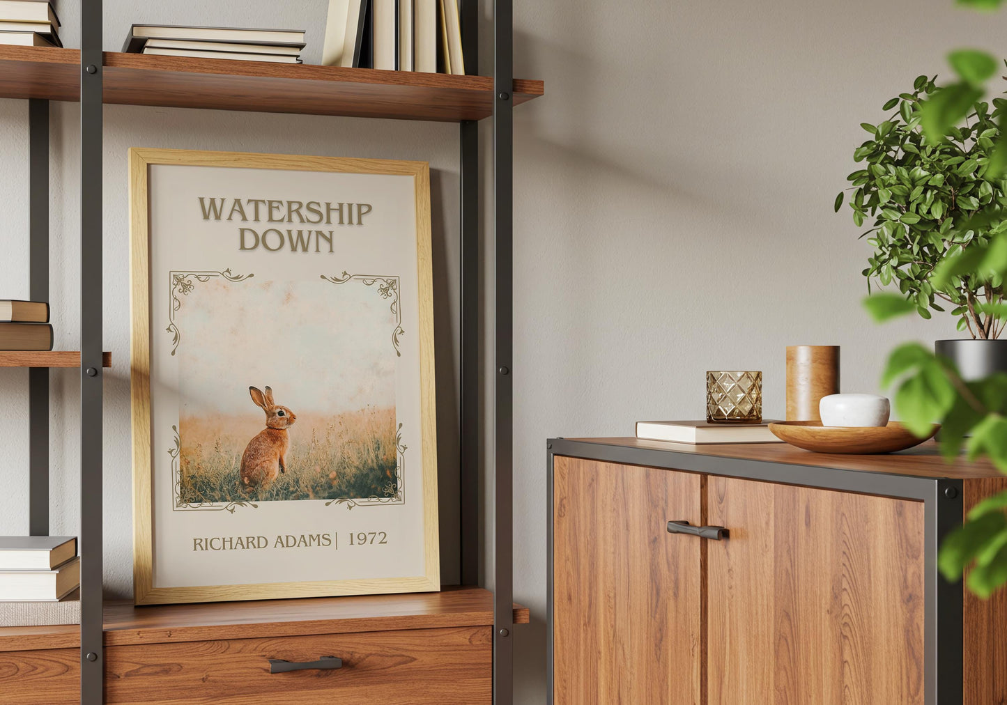 Watership Down by Richard Adams High Quality Poster Print. Free Delivery Wall Art. Author and Blurb Book / Novel Minimalist Art.Kids Gift