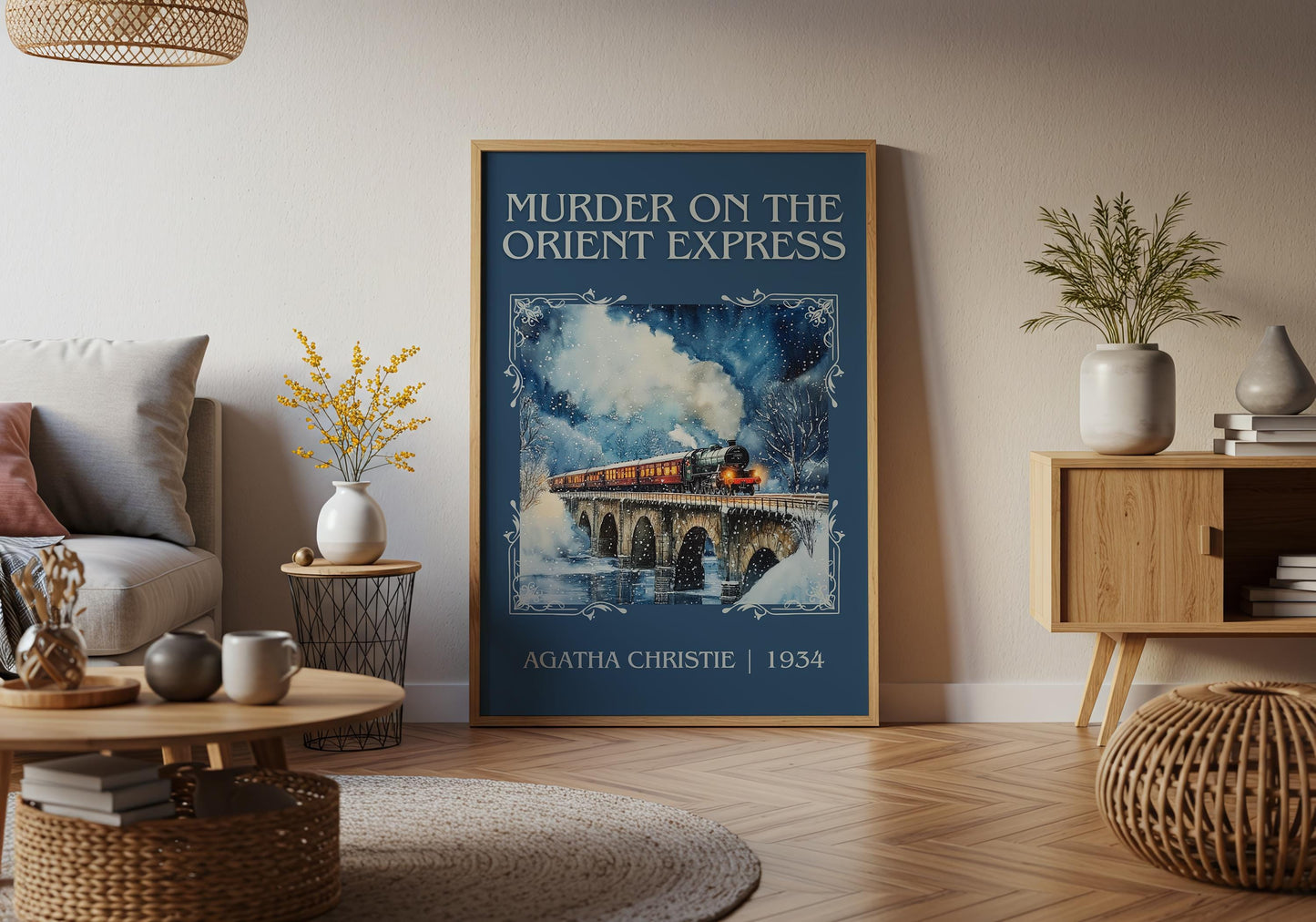 Murder On The Orient Express by Agatha Christie High Quality Poster Print. Free Delivery Wall Art. Author & Blurb Book/Novel Minimalist Art.