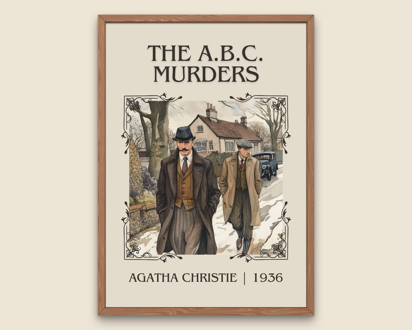 The ABC Murders by Agatha Christie High Quality Poster Print. Free Delivery Wall Art. Author & Blurb Book/Novel Minimalist Art.