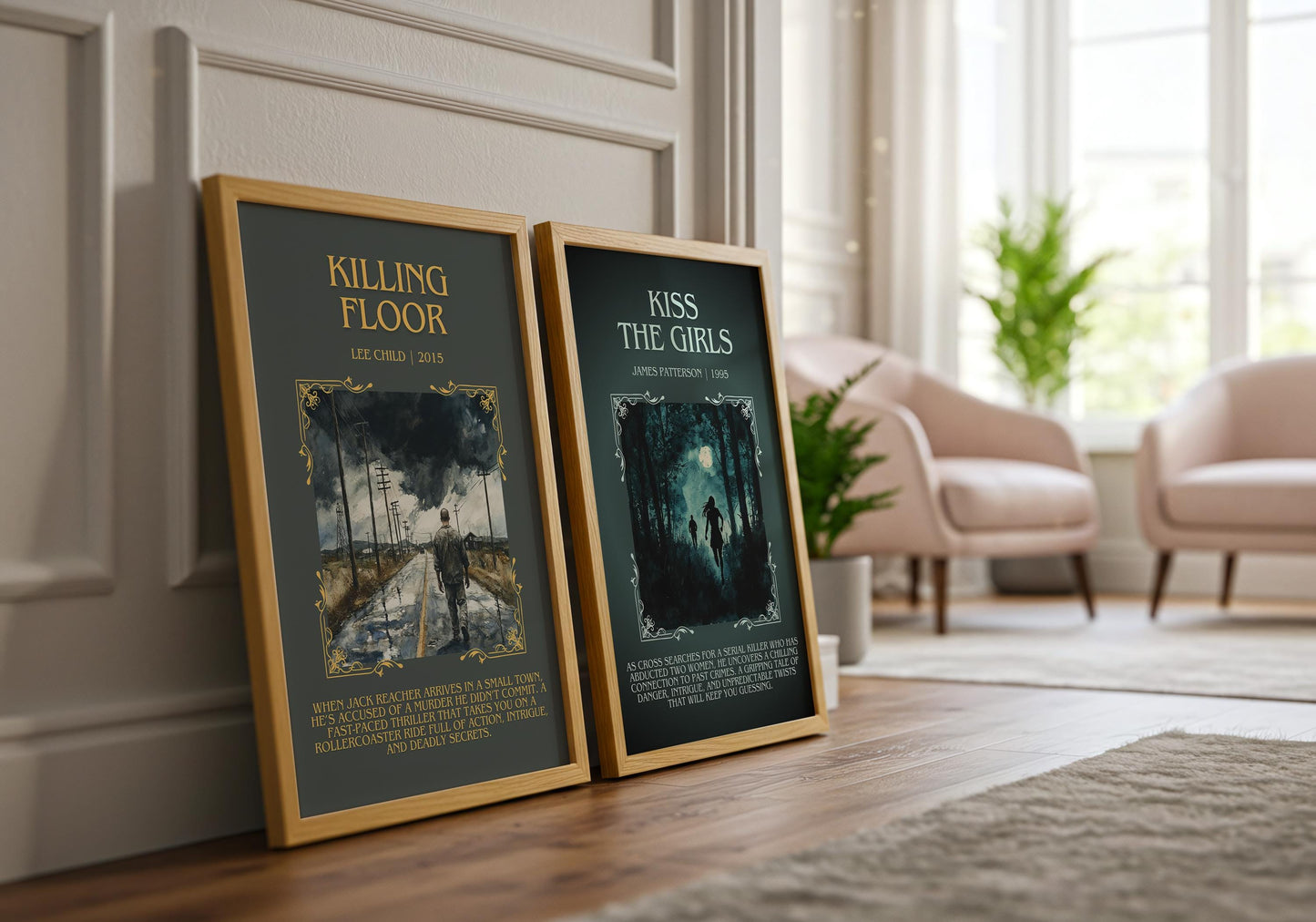 Kiss The Girls by James Patterson Descriptive, High Quality Poster Print. Free Delivery Wall Art.Author&Blurb Book Artwork.Book Summary Gift