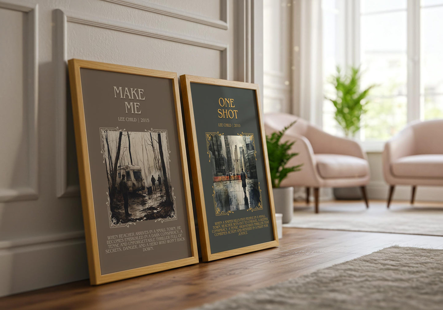 Make Me by Lee Child Descriptive, High Quality Poster Print. Fast, Free Delivery Wall Art. Author & Blurb Book Artwork. Book Summary Gift