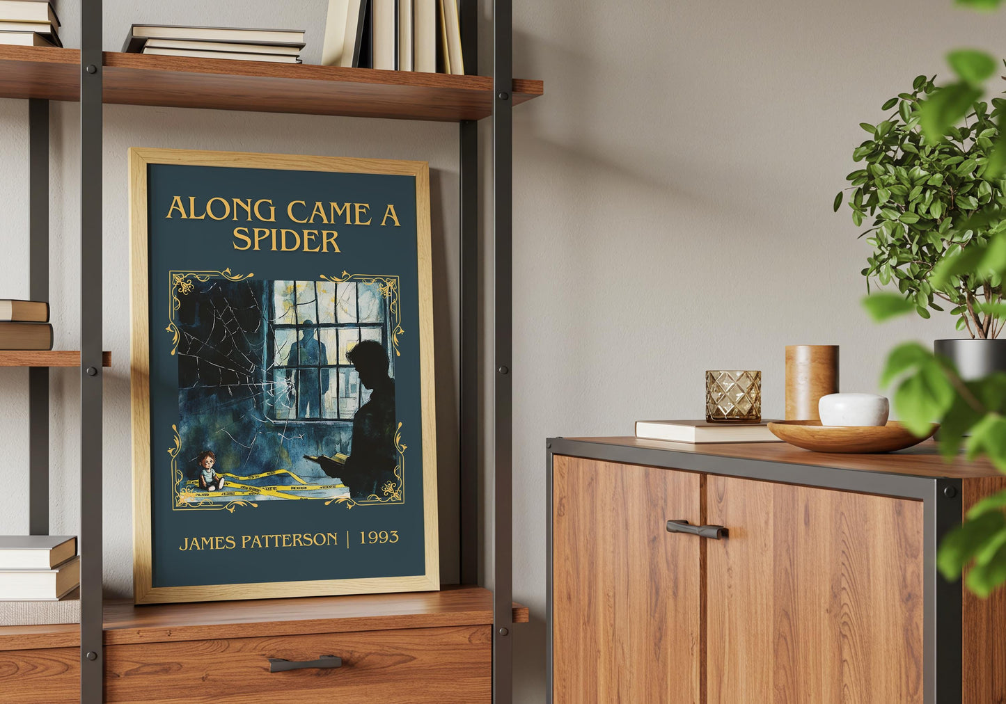 Along Came A Spider by James Patterson High Quality Poster Print. Free Delivery Wall Art. Author & Blurb Book/Novel Minimalist Art Gift