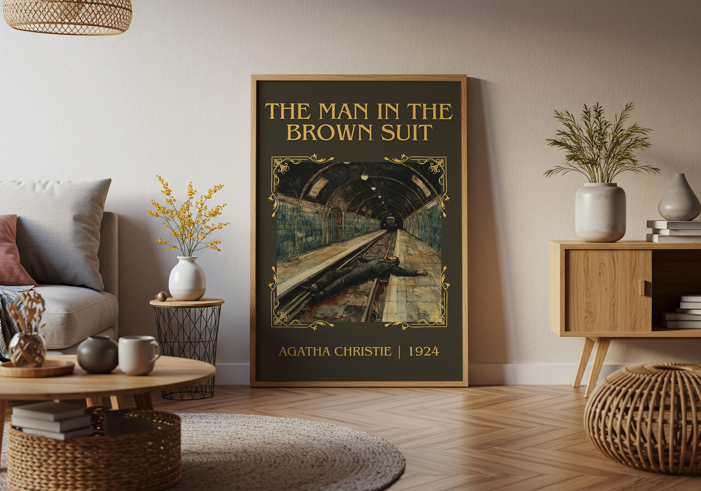 The Man In The Brown Suit by Agatha Christie High Quality Poster Print. Free Delivery Wall Art-Author & Blurb Book/Novel Minimalist Art Gift