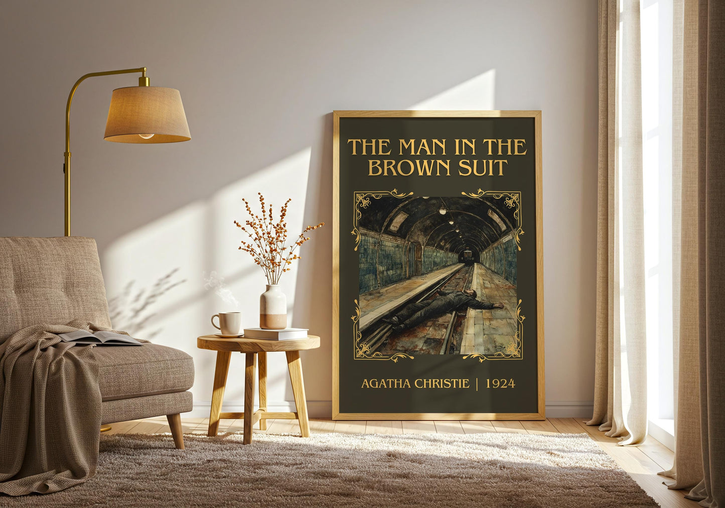 The Man In The Brown Suit by Agatha Christie High Quality Poster Print. Free Delivery Wall Art-Author & Blurb Book/Novel Minimalist Art Gift