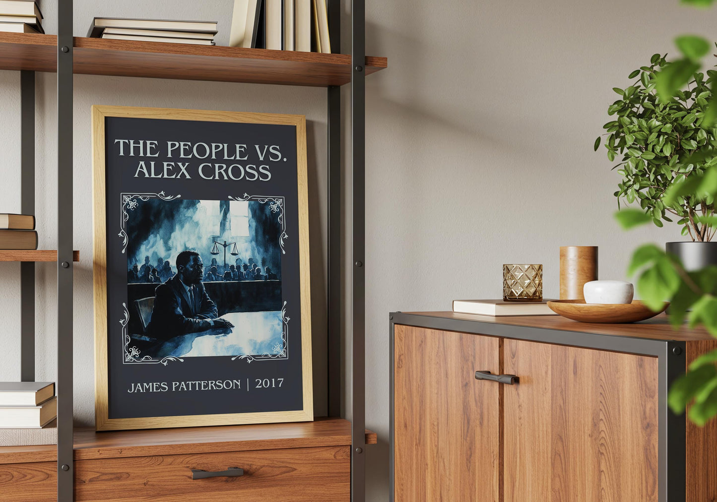 The People vs Alex Cross by James Patterson High Quality Poster Print. Free Delivery Wall Art-Author & Blurb Book/Novel Minimalist Art Gift