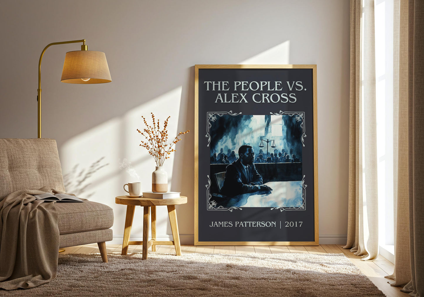 The People vs Alex Cross by James Patterson High Quality Poster Print. Free Delivery Wall Art-Author & Blurb Book/Novel Minimalist Art Gift