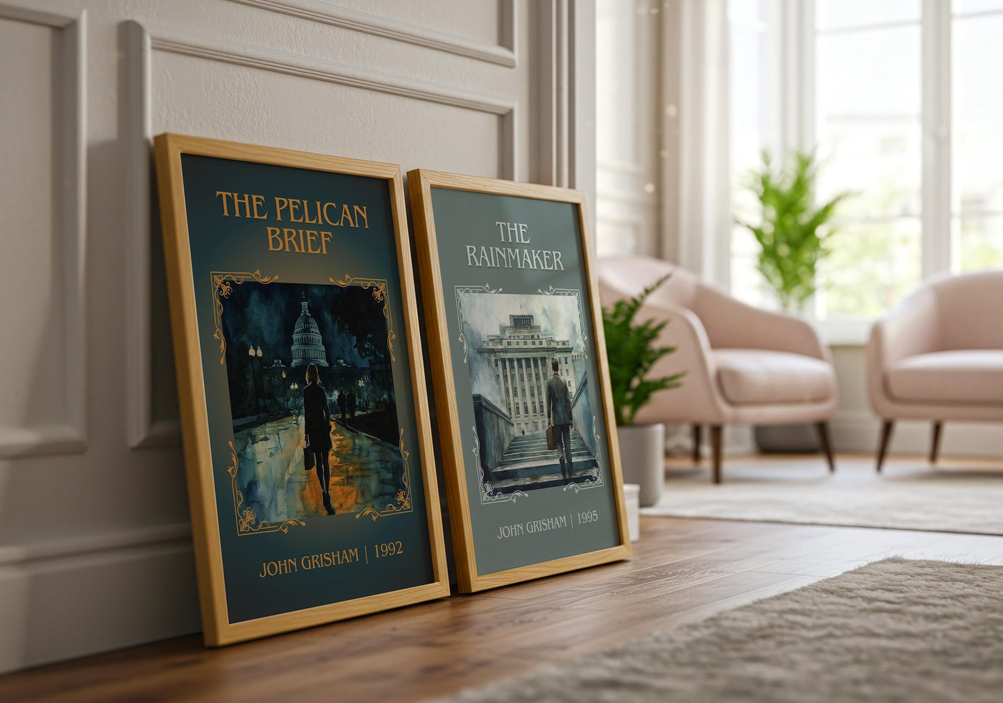 The Rainmaker by John Grisham High Quality Poster Print. Free Delivery Wall Art-Author & Blurb Book/Novel Minimalist Art Gift