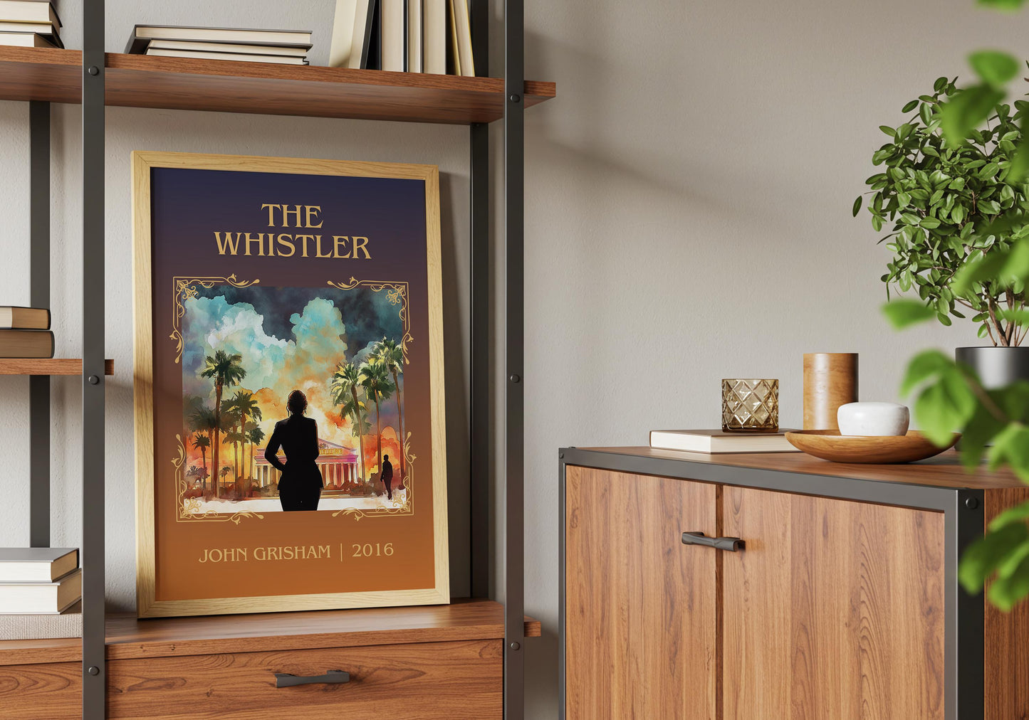 The Whistler by John Grisham High Quality Poster Print. Free Delivery Wall Art-Author & Blurb Book/Novel Minimalist Art Gift