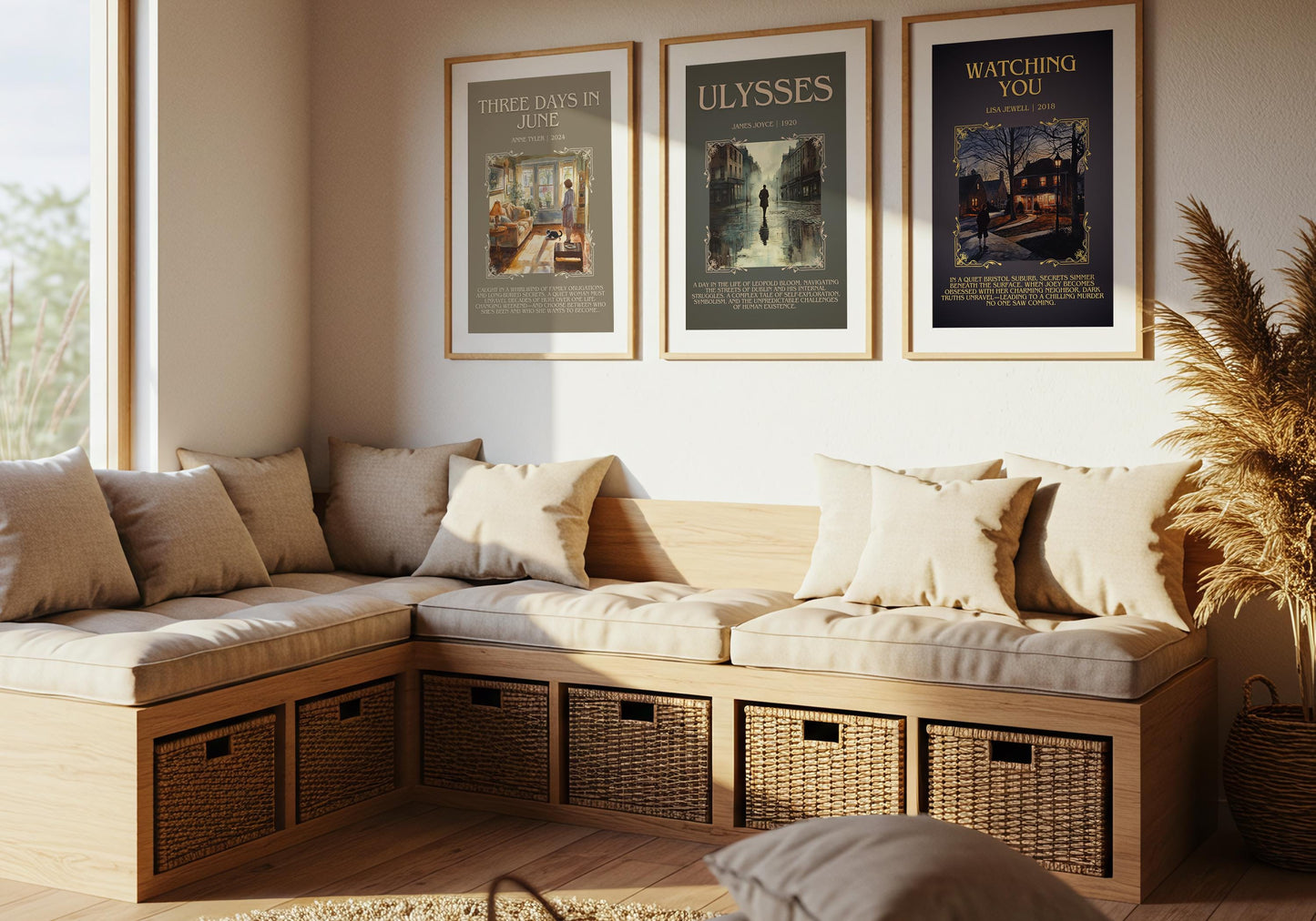 Ulysses by James Joyce Descriptive, High Quality Poster Print.Free Delivery Wall Art.Author&Blurb Book Artwork. Novel Summary Gift