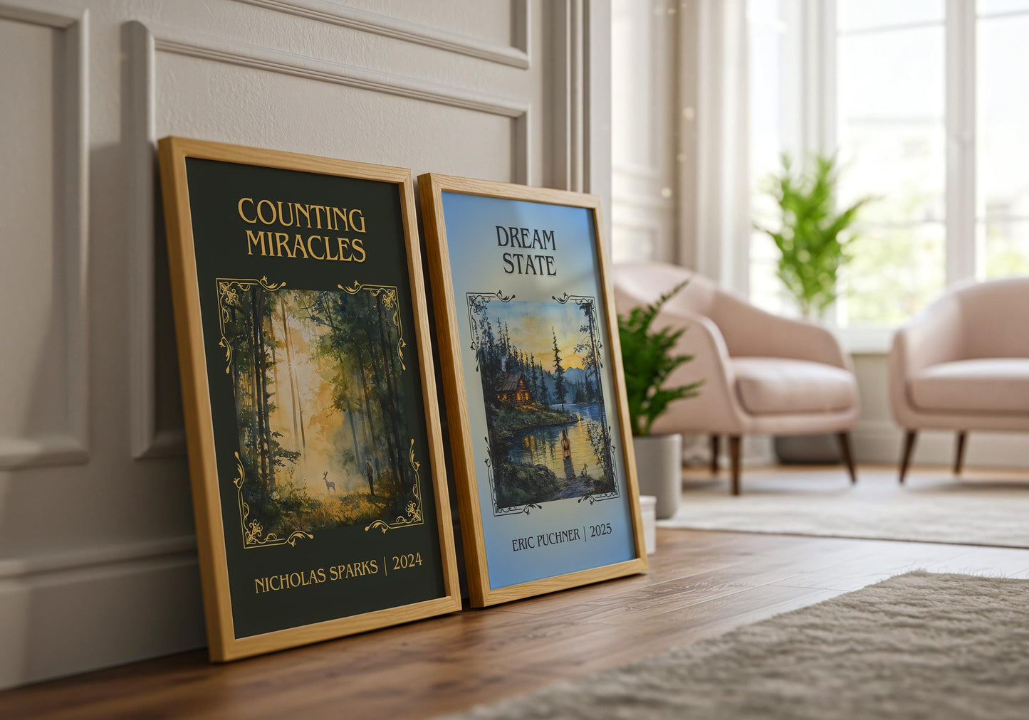 Counting Miracles by Nicholas Sparks High Quality Poster Print. Free Delivery Wall Art-Author & Blurb Book/Novel Minimalist Novel Art Gift
