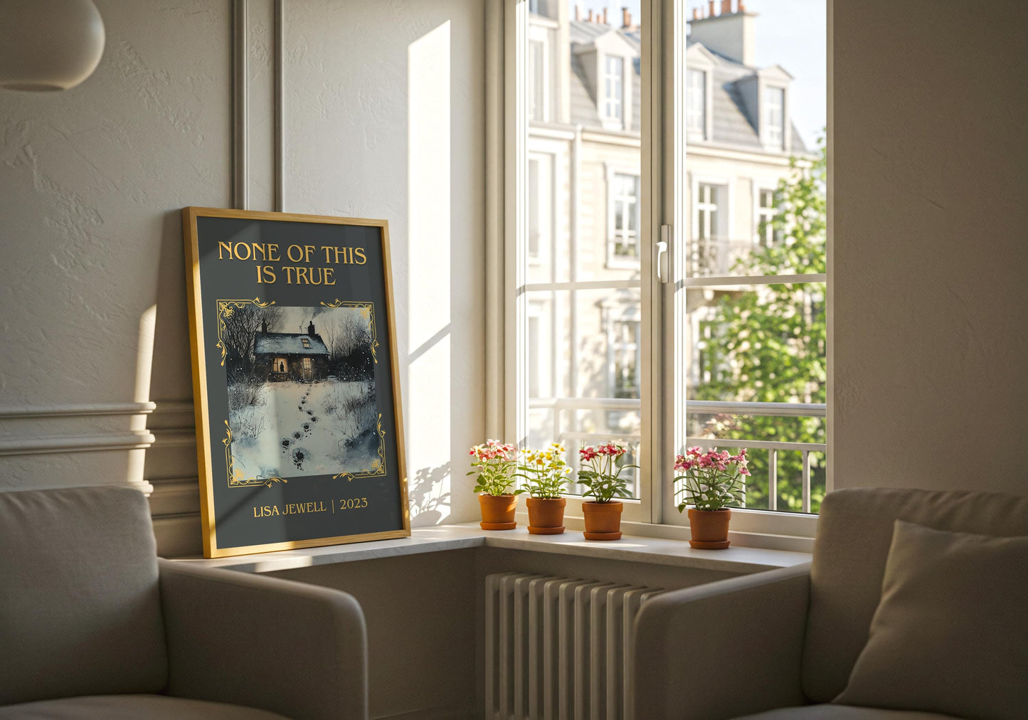 None Of This Is True by Lisa Jewell High Quality Poster Print.Free Delivery Wall Art-Author & Blurb Book/Novel Minimalist Novel Gift