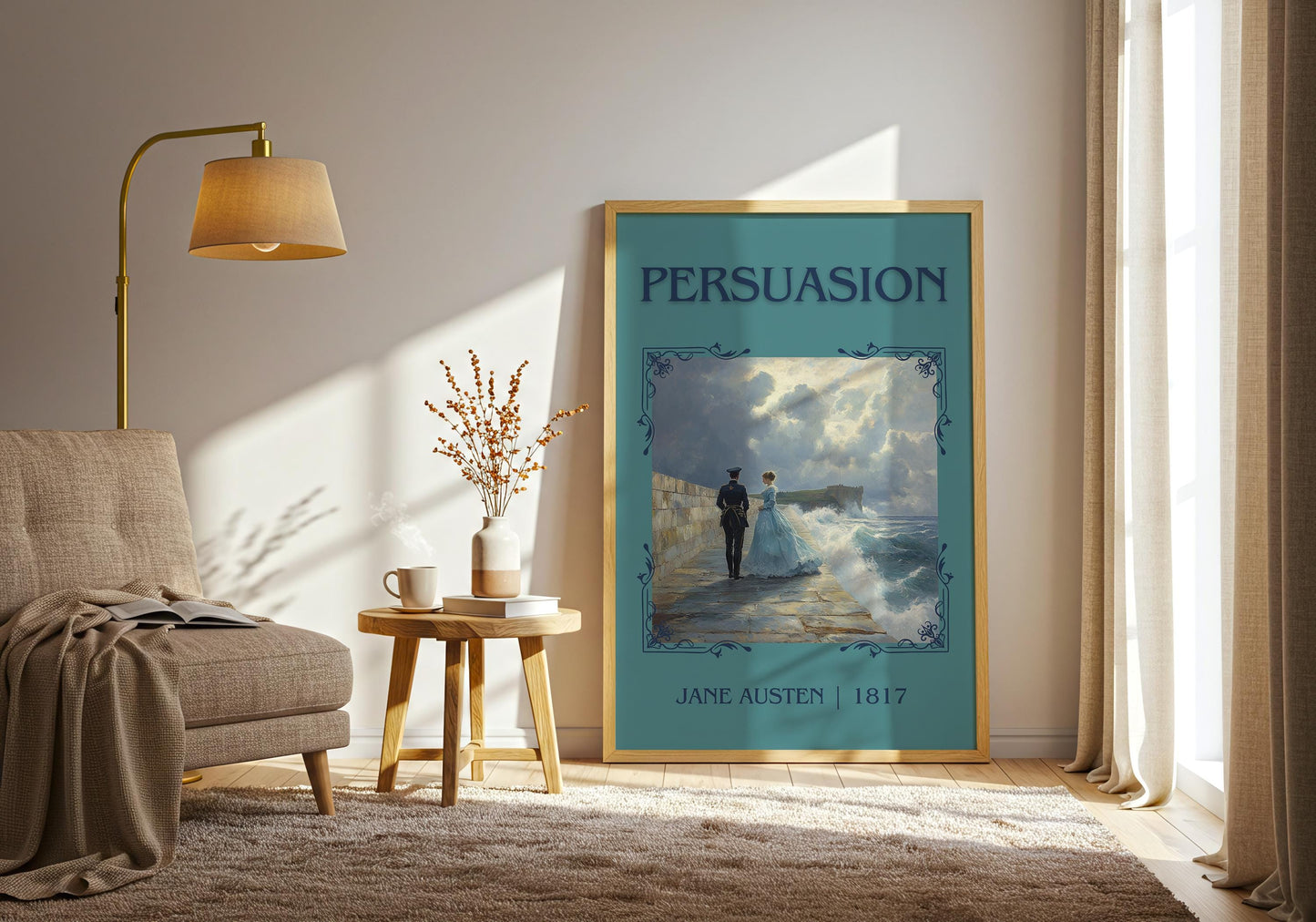 Persuasion by Jane Austen High Quality Poster Print. Free Delivery Wall Art-Author & Blurb Book/Novel Minimalist Novel Art Novel Gift