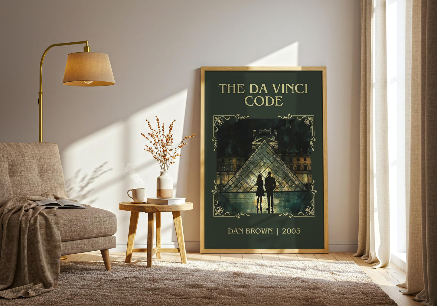 The Da Vinci Code by Dan Brown High Quality Poster Print. Fast, Free Delivery Wall Art. Author, Title Book/Novel Artwork. Minimalist