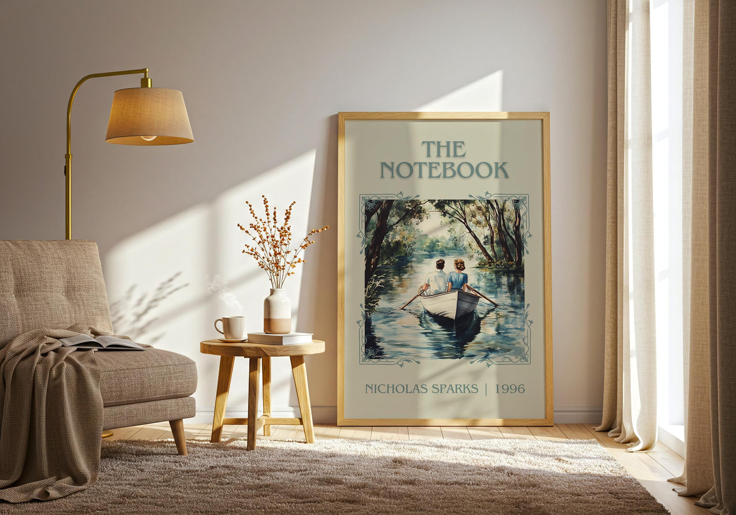The Notebook by Nicholas Sparks High Quality Poster Print. Fast-Free Delivery Wall Art. Author, Title Book/Novel Artwork.Minimalist
