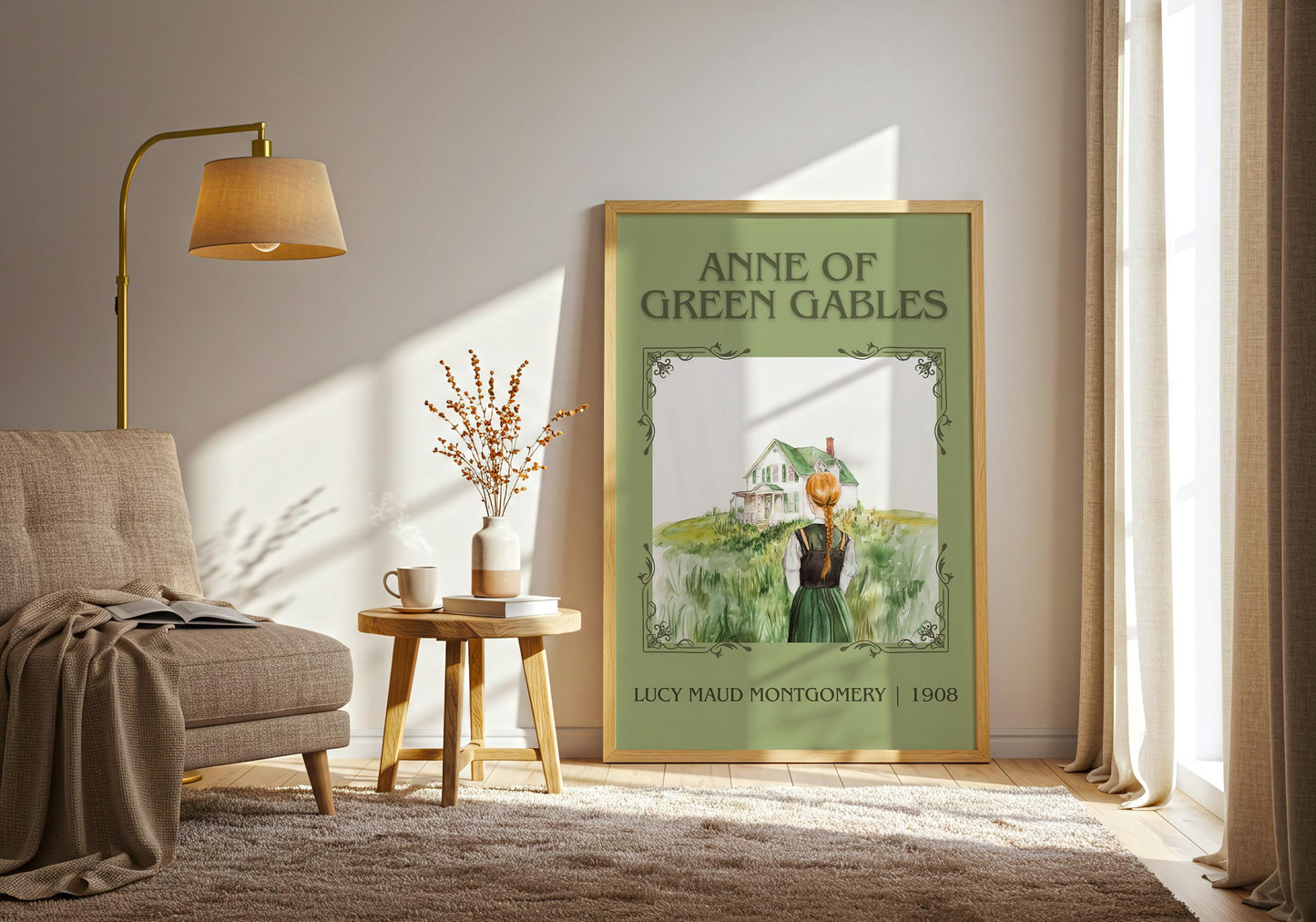 Anne Of Green Gables by Lucy Maud Montgomery High Quality Poster Print. Fast, Free Delivery Wall Art. Author and Blurb Book/Novel Artwork