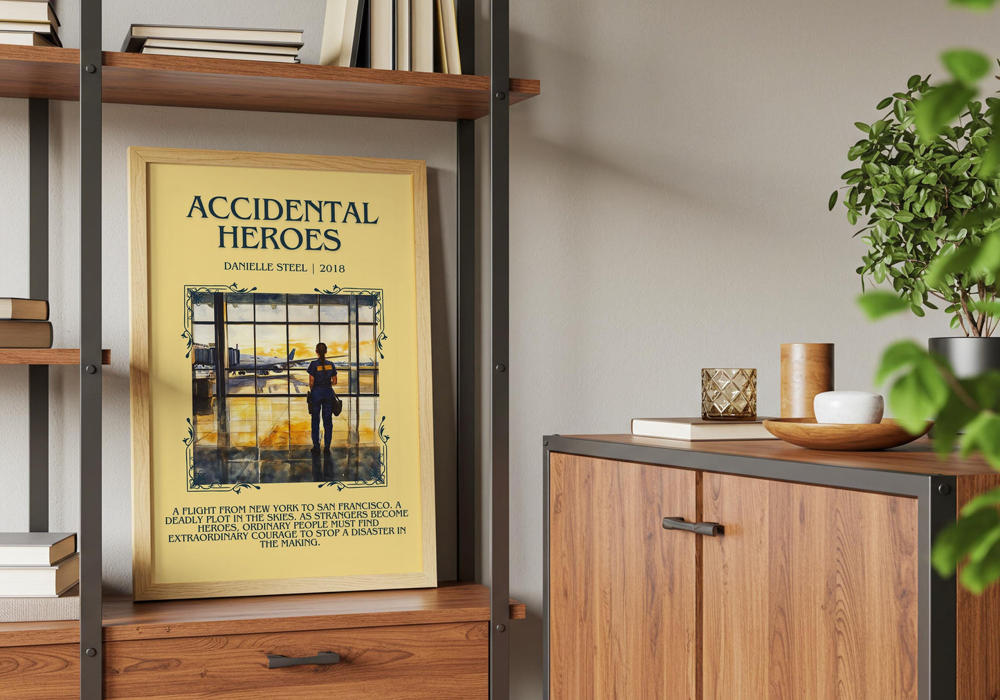 Accidental Heroes by Danielle Steel Descriptive, High Quality Poster Print.Free Delivery Wall Art.Author&Blurb Book Artwork. Novel Summary