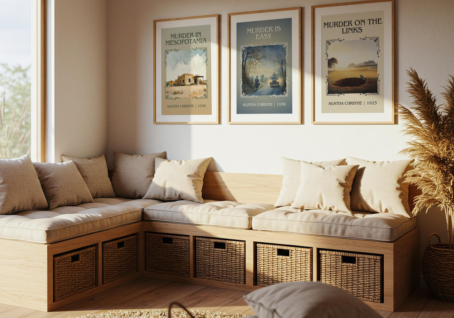 Murder On The Links by Agatha Christie High Quality Poster Print. Free Delivery Wall Art. Author and Blurb Book / Novel Minimalist Art Gift