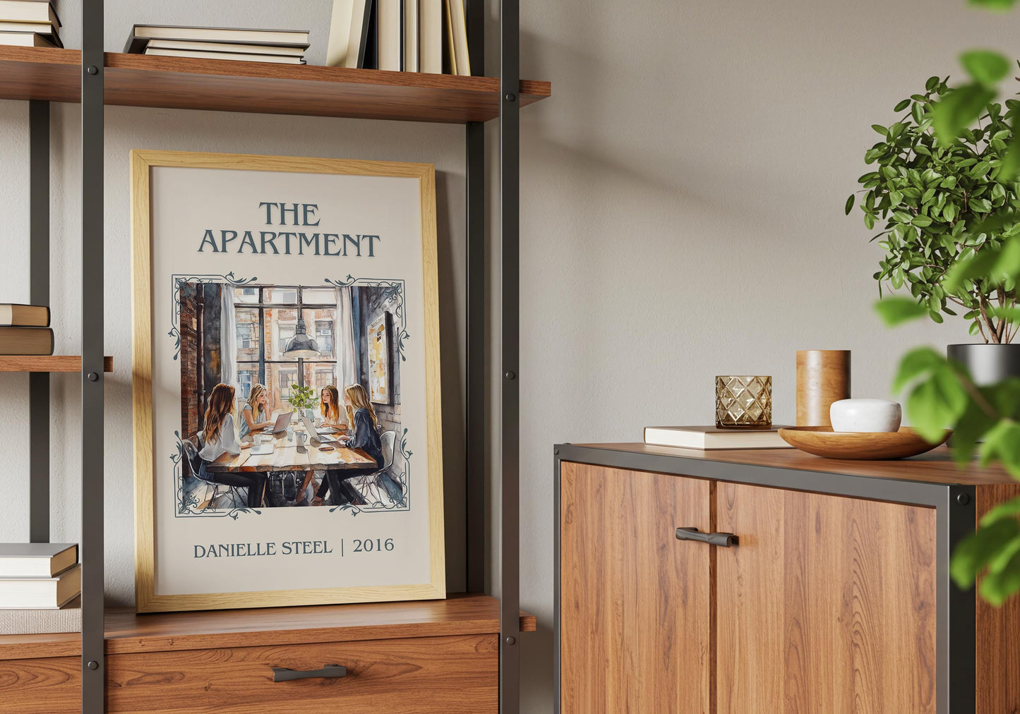 The Apartment by Danielle Steel High Quality Poster Print. Free Delivery Wall Art. Author & Blurb Book/Novel Minimalist Art Gift Home Decor