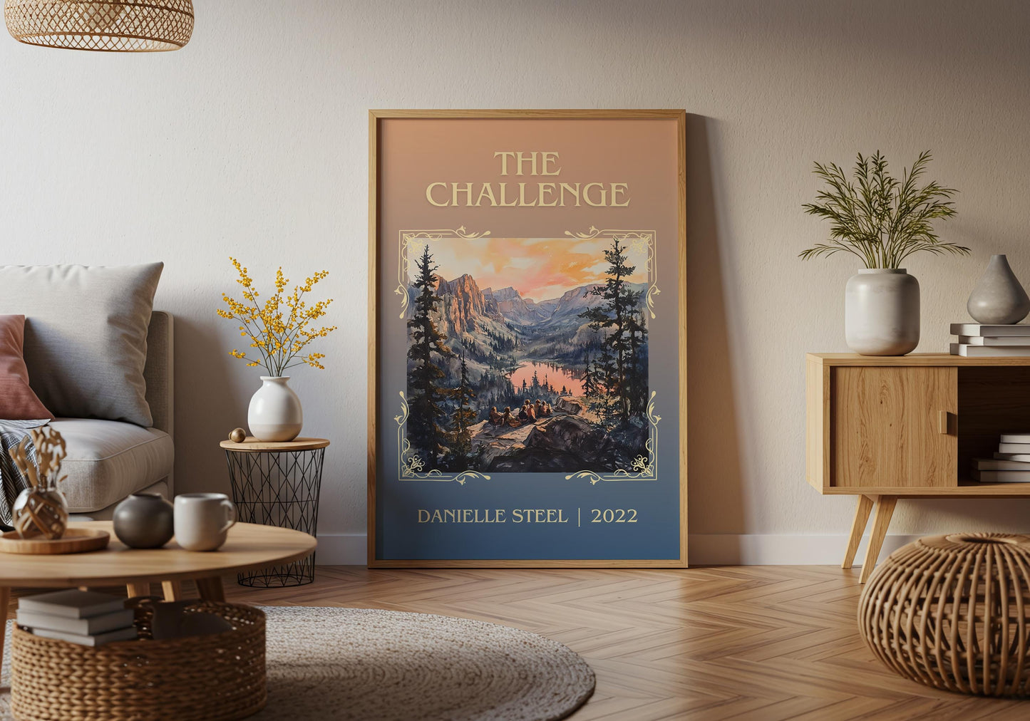The Challenge by Danielle Steel High Quality Poster Print. Free Delivery Wall Art. Author & Blurb Book/Novel Minimalist Art Gift Home Decor