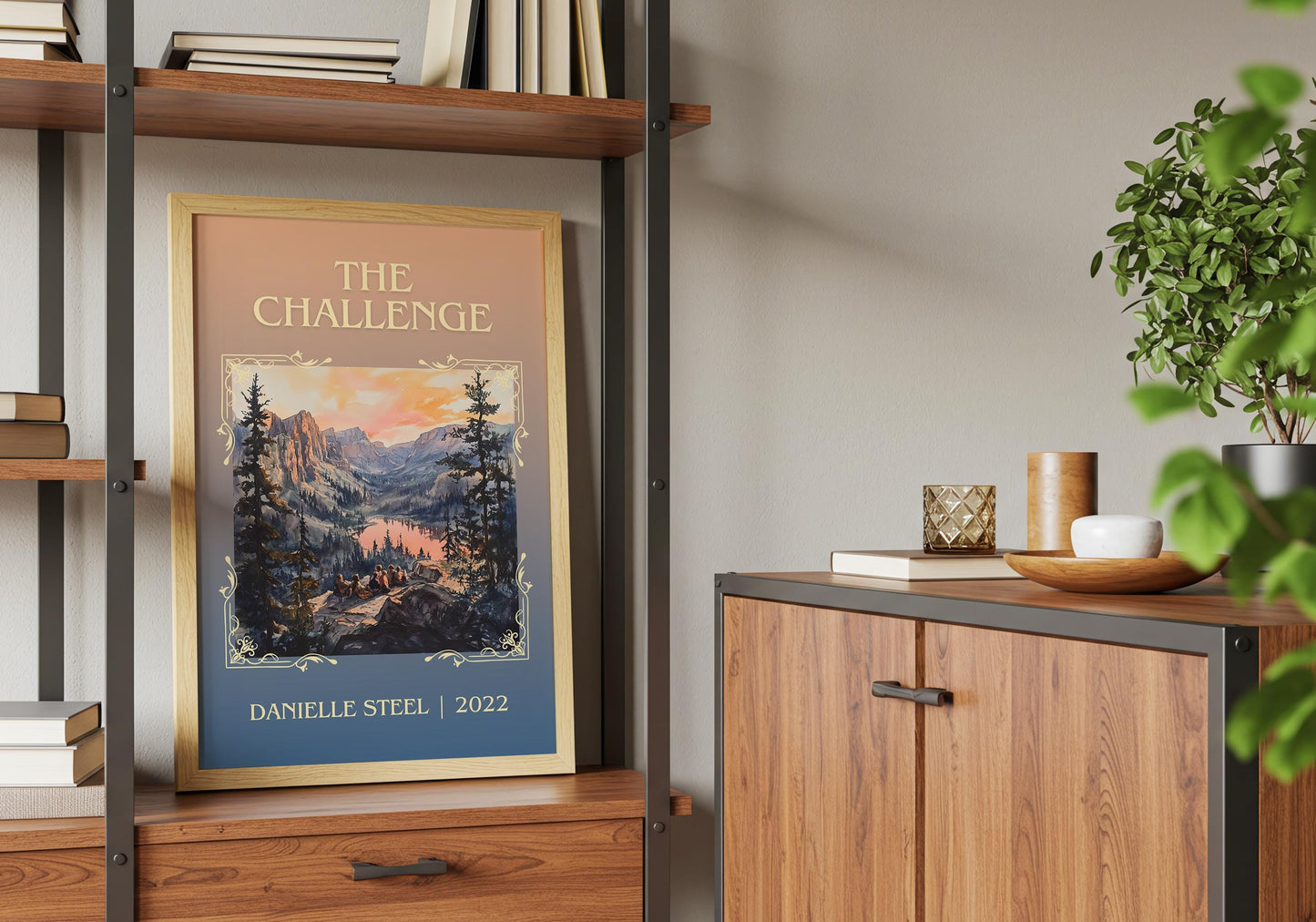 The Challenge by Danielle Steel High Quality Poster Print. Free Delivery Wall Art. Author & Blurb Book/Novel Minimalist Art Gift Home Decor