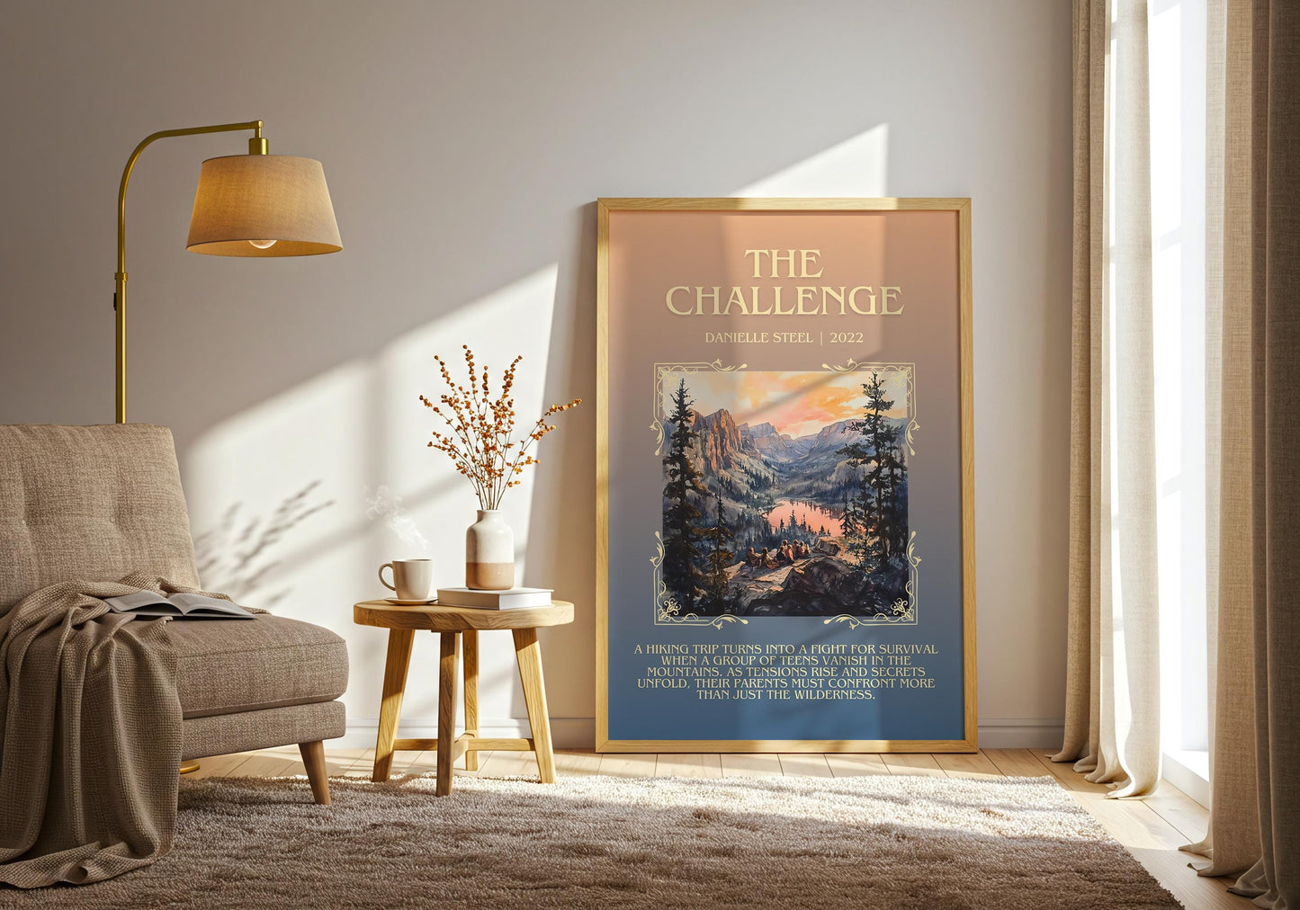 The Challenge by Danielle Steel High Quality Poster Print. Free Delivery Wall Art. Author & Blurb Book/Novel Minimalist Art Gift