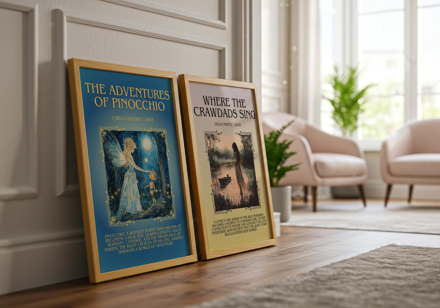 Where The Crawdads Sing by Delia Owens Descriptive, High Quality Poster Print.Free Delivery Wall Art.Author and Blurb Book Artwork Gift Art