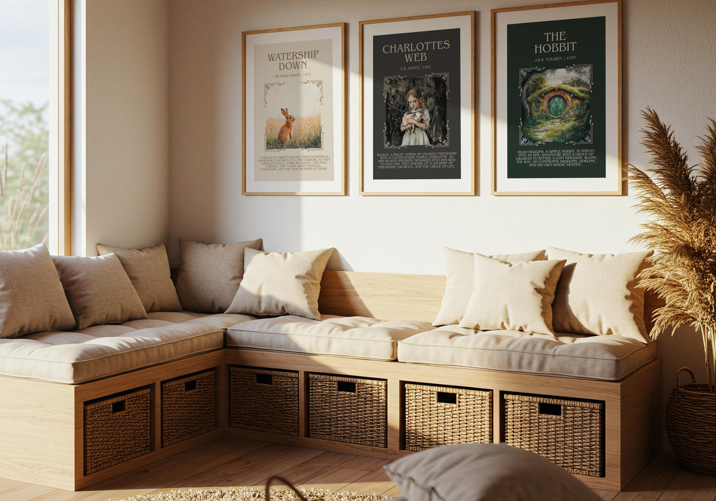 Watership Down by Richard Adams Descriptive,High Quality Poster. Free Delivery Wall Art. Author and Blurb Book Artwork. Book Lover Gift