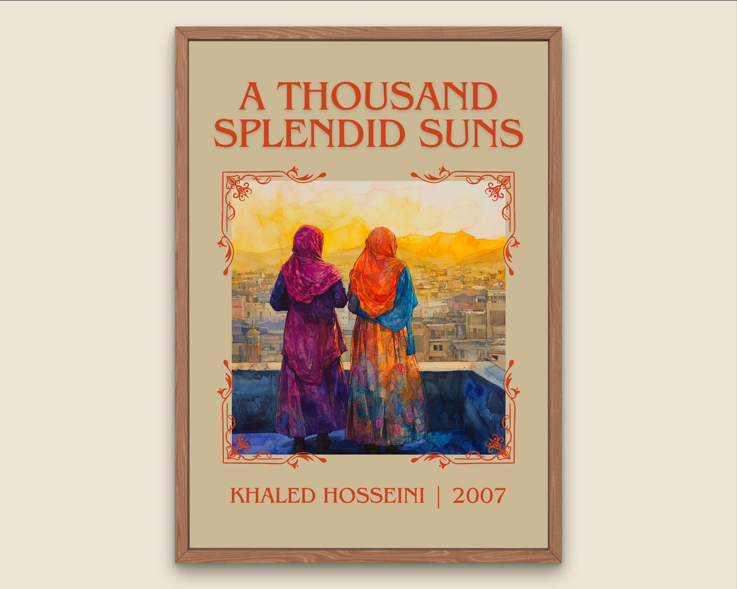 A Thousand Splendid Suns by Khaled Kosseini High Quality Poster Print. Free Delivery Wall Art. Author & Blurb Book/Novel Minimalist Gift