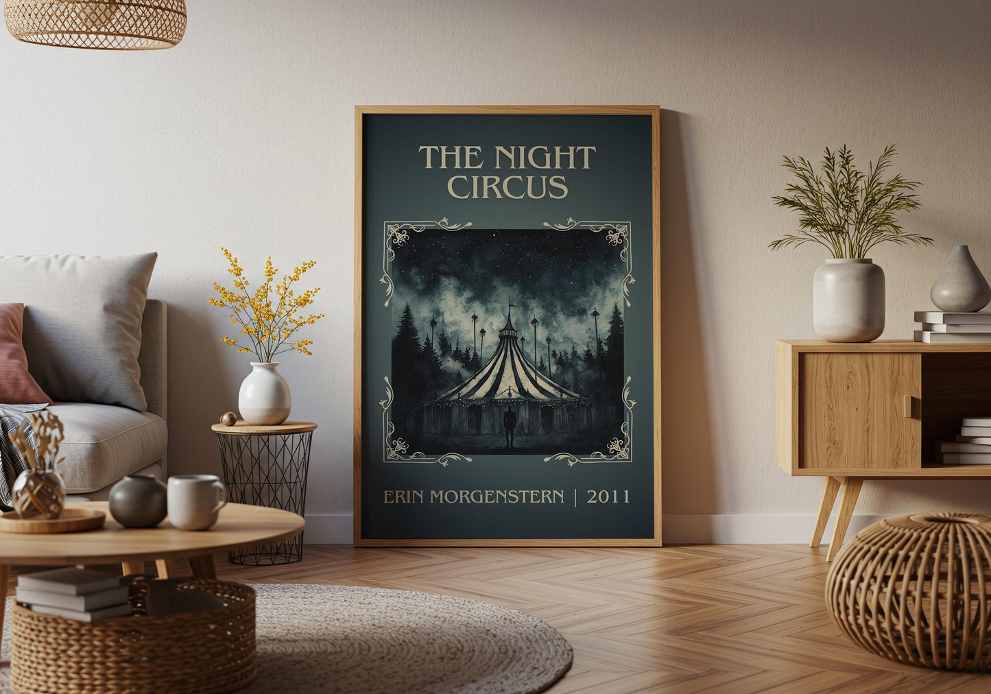 The Night Circus by Erin Morgenstern High Quality Poster Print. Free Delivery Wall Art. Author&Blurb Book/Novel Minimalist Home Gift Cover
