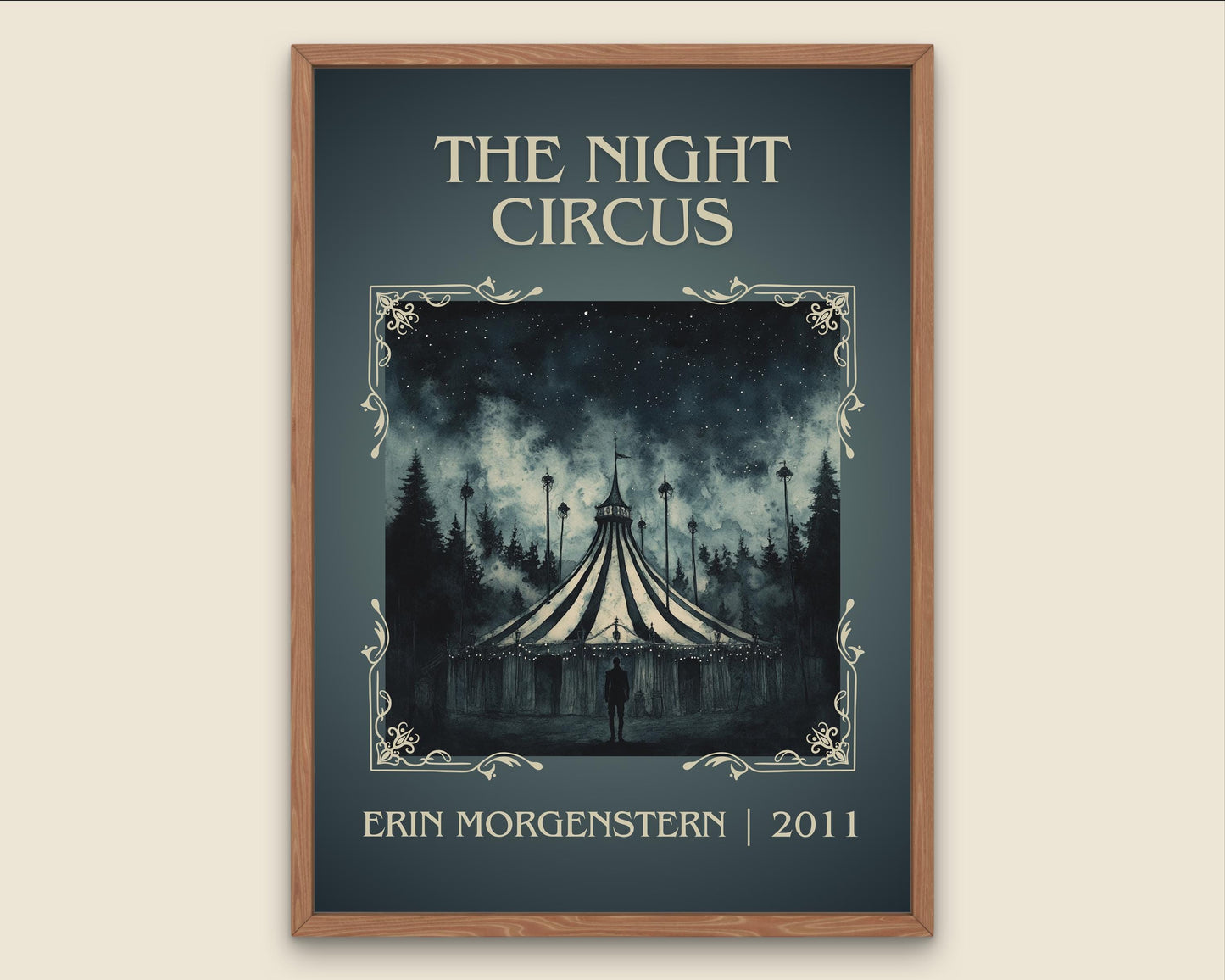 The Night Circus by Erin Morgenstern High Quality Poster Print. Free Delivery Wall Art. Author&Blurb Book/Novel Minimalist Home Gift Cover