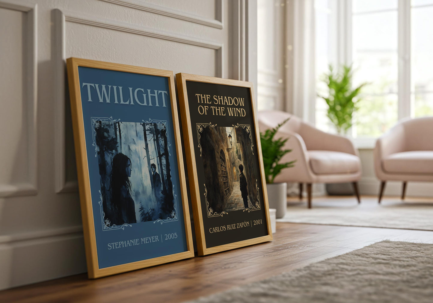 The Shadow Of The Wind by Carlos Ruiz Zafon High Quality Poster Print. Free Delivery Wall Art. Author&Blurb Book/Novel Minimalist Home Gift