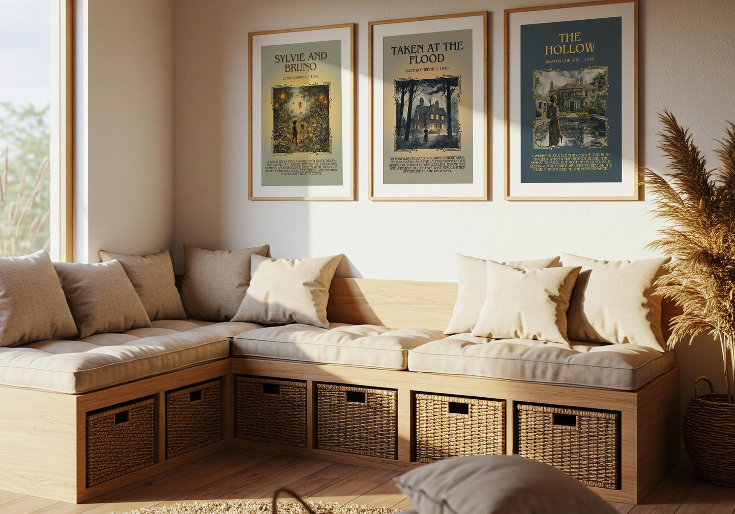 The Hollow by Agatha Christie Descriptive, High Quality Poster Print.Free Delivery Wall Art. Author & Blurb Book Artwork Cover Gift