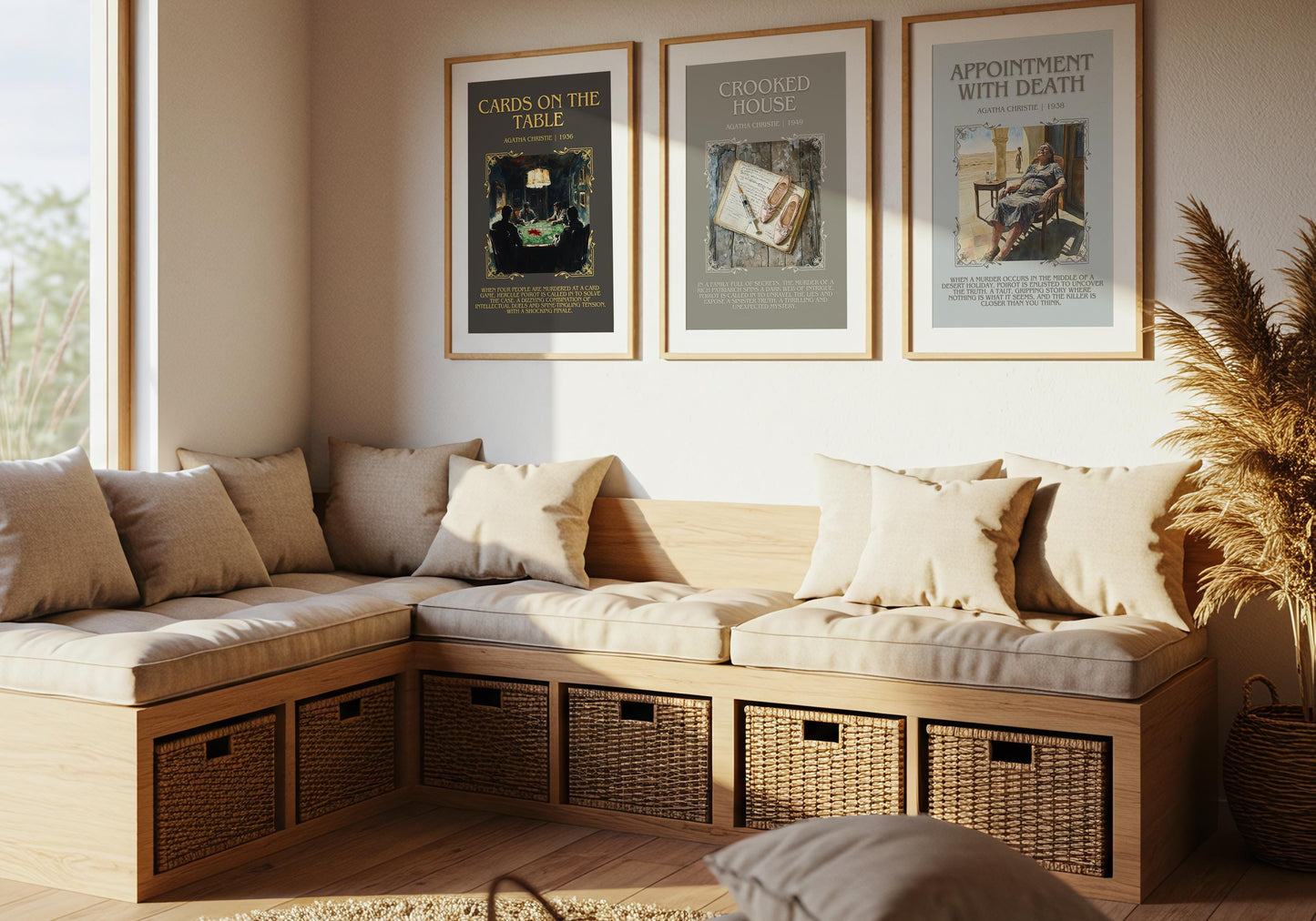 Crooked House by Agatha Christie Descriptive, High Quality Poster Print. Free Delivery Wall Art.Author and Blurb Book Artwork