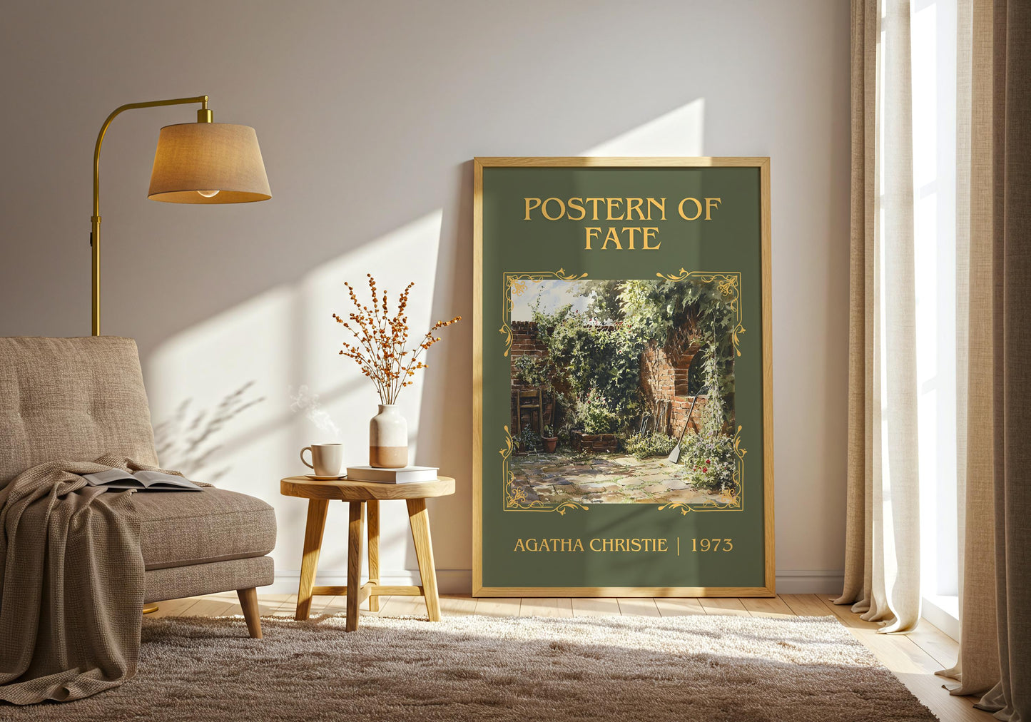 Postern Of Fate by Agatha Christie High Quality Poster Print.Free Delivery Wall Art-Author&Blurb Book/Novel Minimalist Home Gift Cover