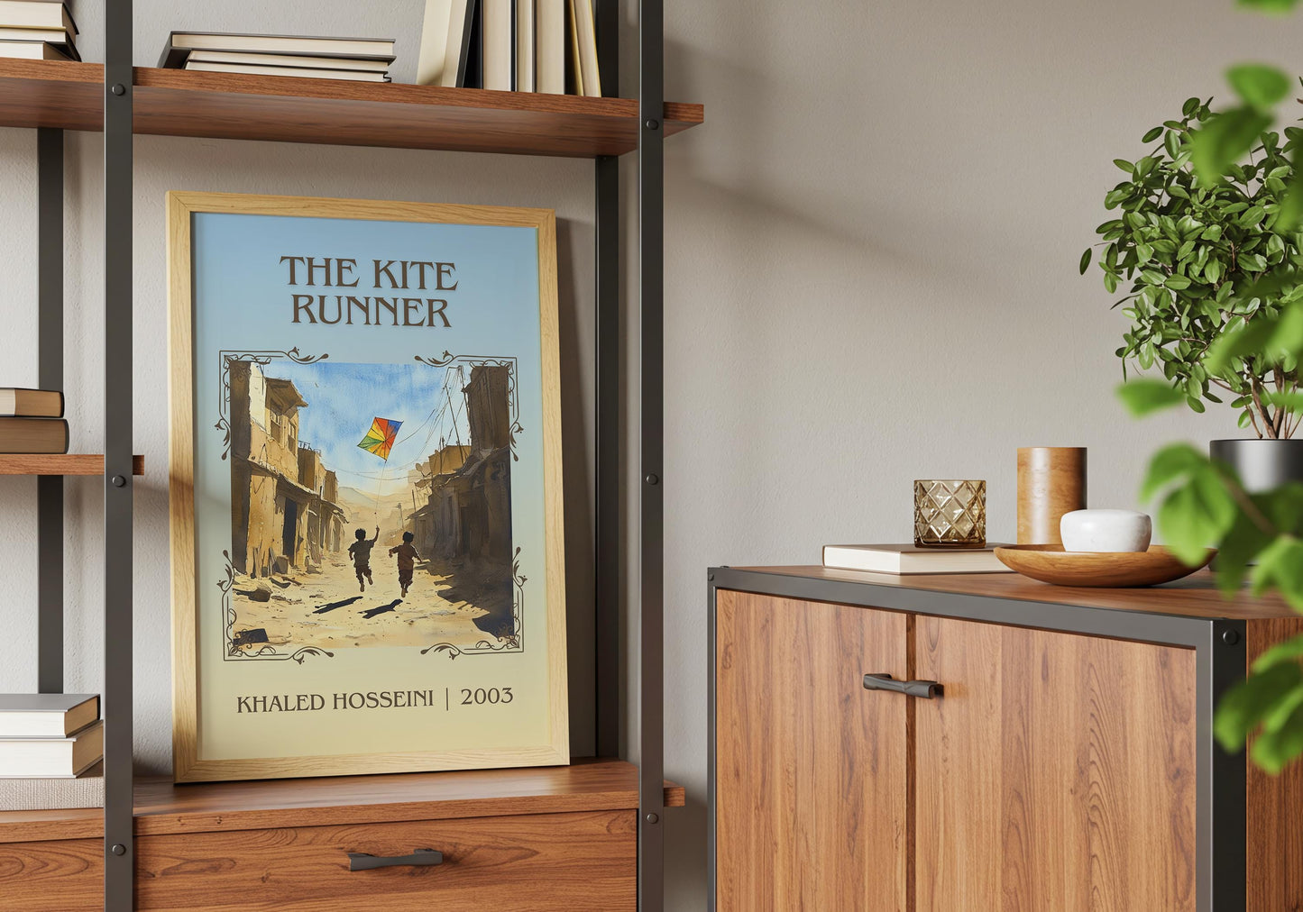The Kite Runner by Khaled Hosseini High Quality Poster Print.Free Delivery Wall Art-Author&Blurb Book Minimalist Home Gift Cover Decor