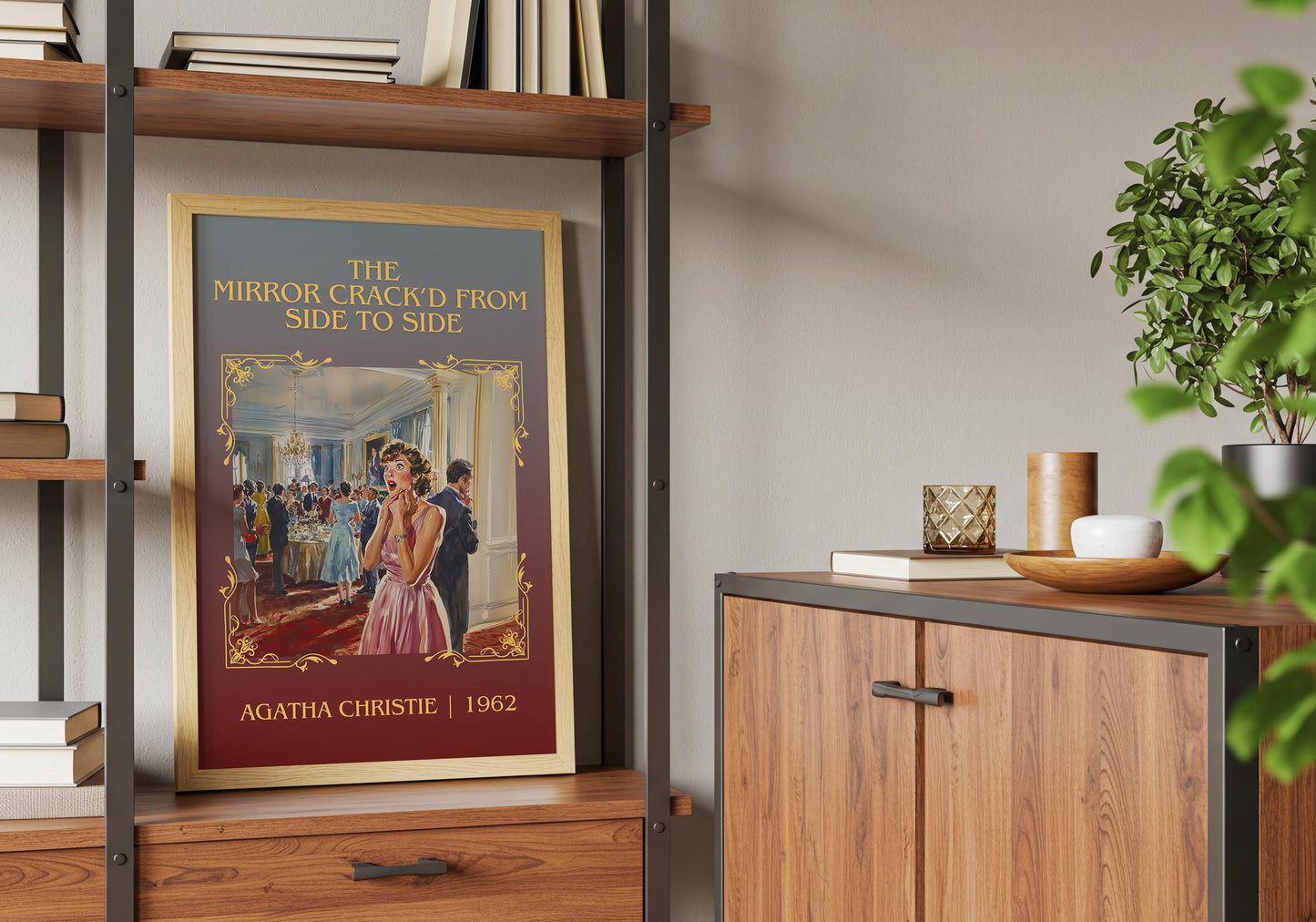 The Mirror Crack'd From Side To Side by Agatha Christie High Quality Poster Print.Free Delivery Wall Art-Author&Blurb Book Minimalist Home