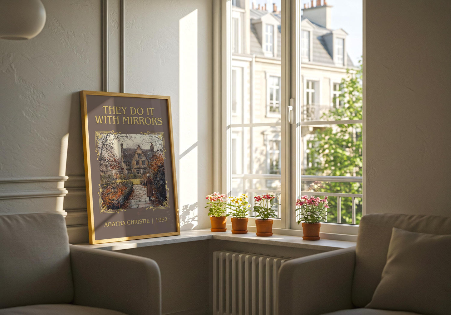 They Do It With Mirrors by Agatha Christie High Quality Poster Print.Free Delivery Wall Art-Author&Blurb Book Minimalist Gift Cover Home