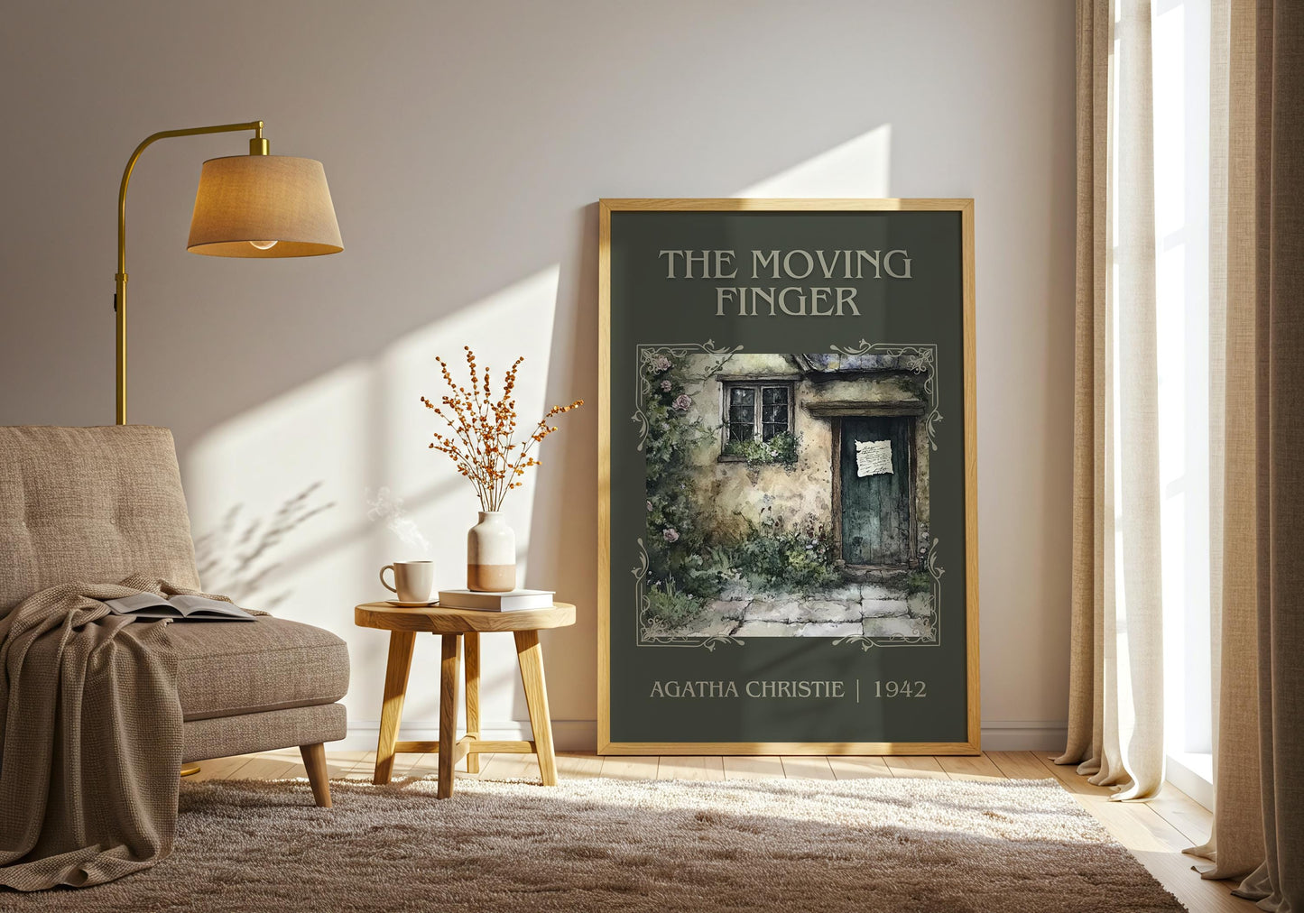 The Moving Finger by Agatha Christie High Quality Poster Print. Free Delivery Wall Art. Author & Blurb Book/Novel Minimalist Art.