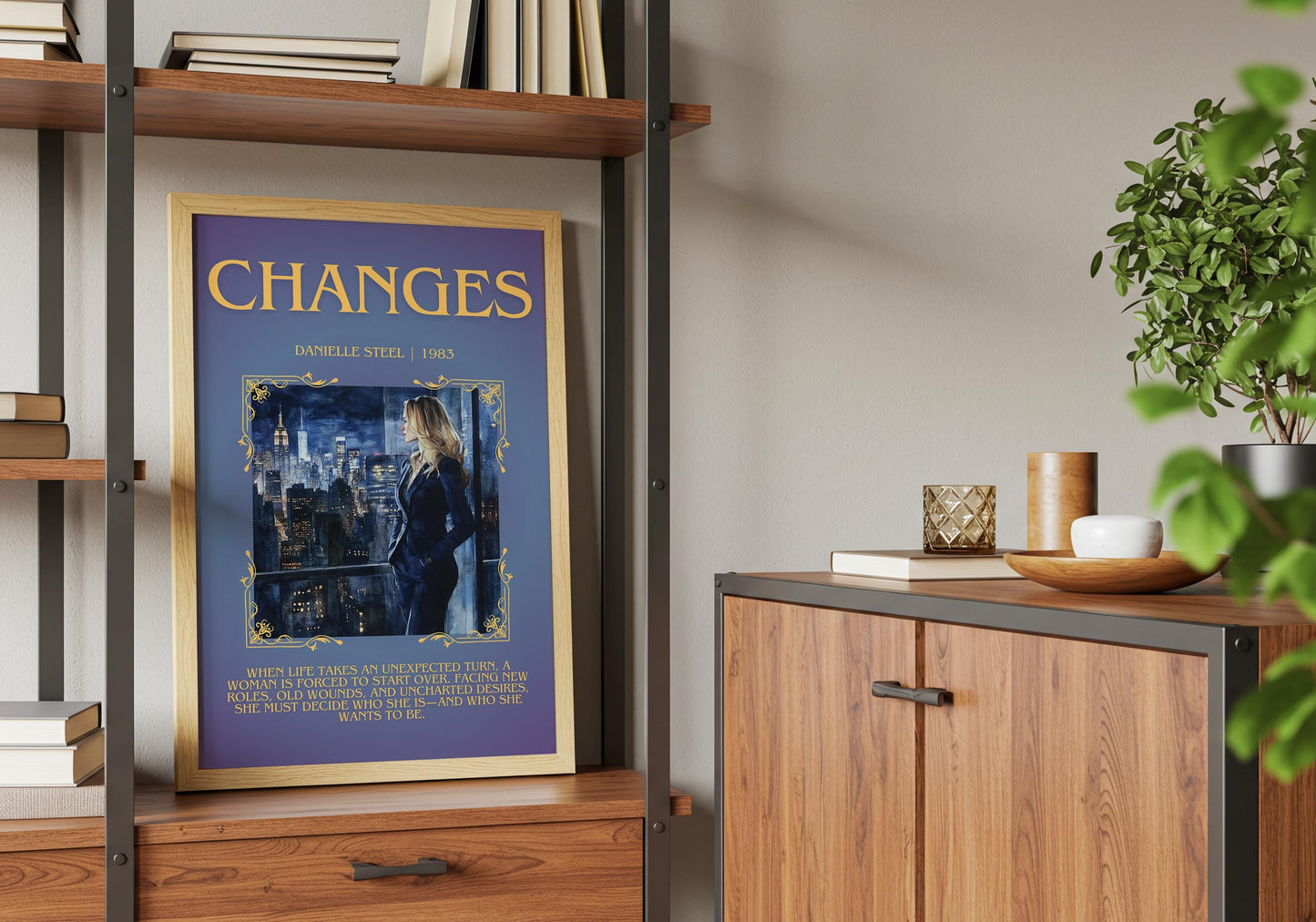 Changes by Danielle Steel Descriptive, High Quality Poster Print.Free Delivery Wall Art. Author & Blurb Book Artwork Cover