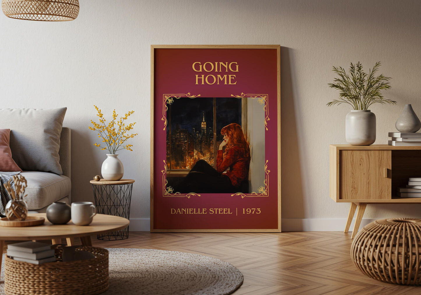 Going Home by Danielle Steel High Quality Poster Print. Free Delivery Wall Art-Author&Blurb Book Minimalist Home Gift Cover Decor Library
