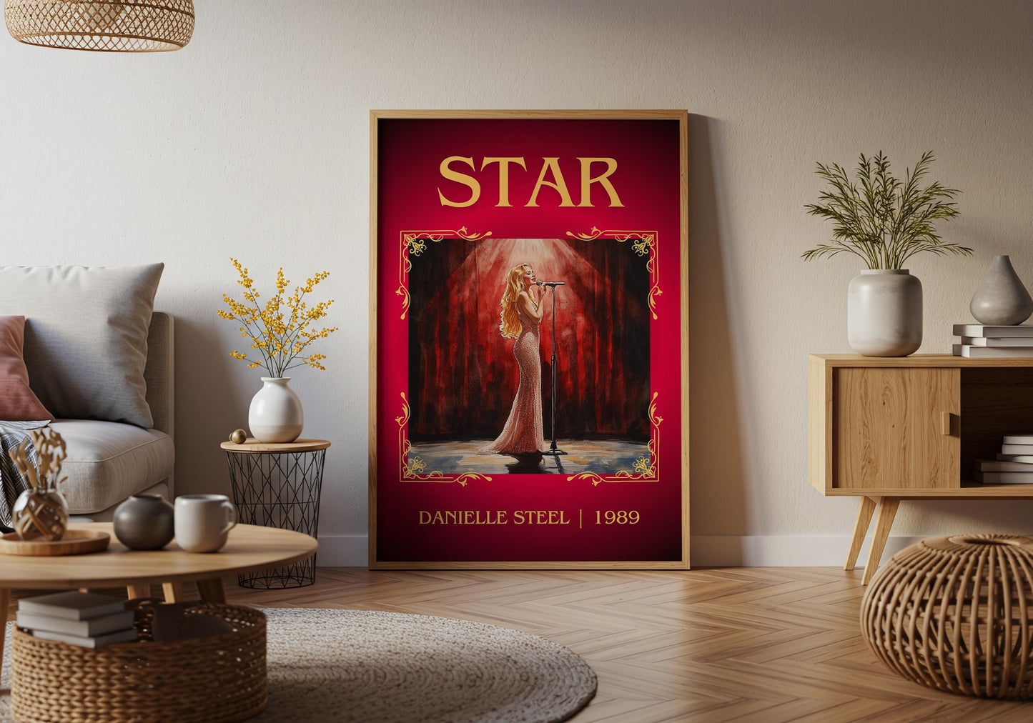 Star by Danielle Steel High Quality Poster Print. Free Delivery Wall Art-Author&Blurb Book Minimalist Home Gift Cover Library Nook
