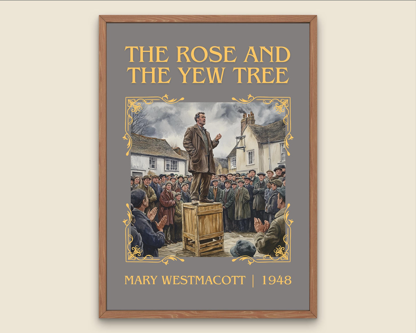 The Rose And The Yew Tree by Mary Westmacott High Quality Poster Print. Free Delivery Wall Art-Author&Blurb Book Minimalist Home Gift Cover