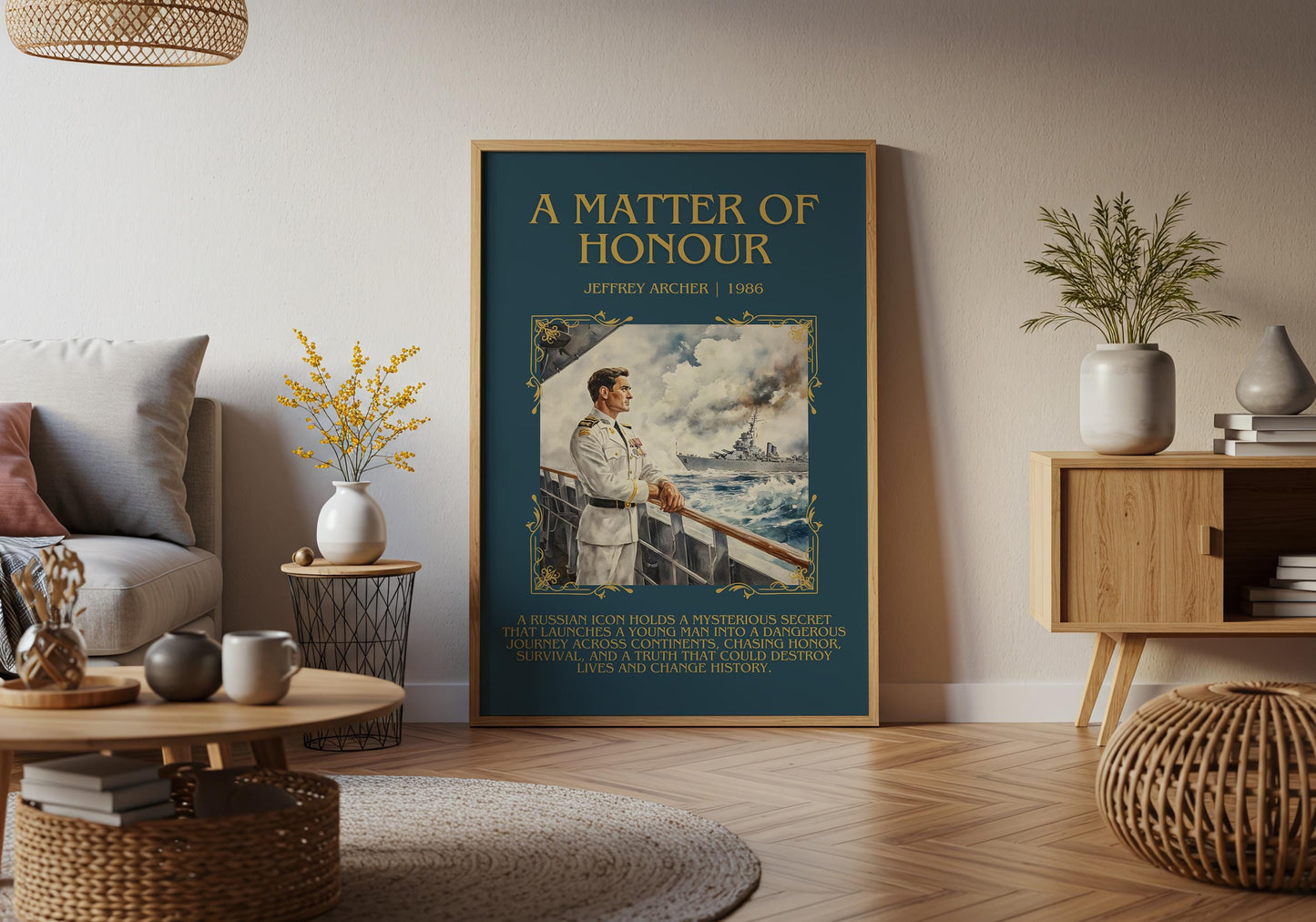 A Matter Of Honour by Jeffrey Archer Descriptive, High Quality Poster Print.Free Delivery Wall Art.Author&Blurb Book Artwork.Decor Gift